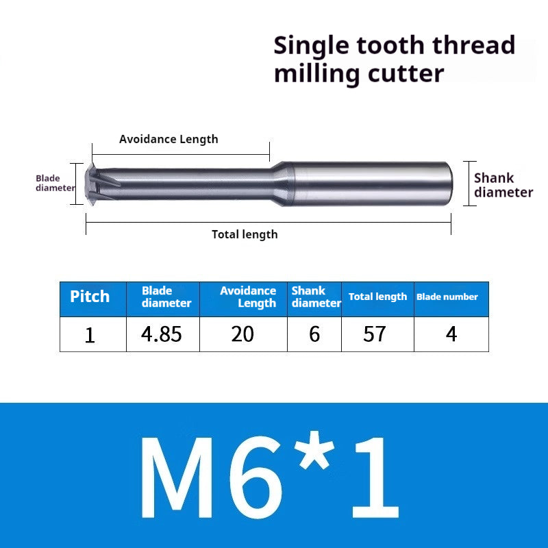 2034-65° three-tooth thread milling cutter, tungsten steel alloy end mill, tooth milling cutter, three-edged coating, M2M3M4M6 CNC cutter Shandong Denso Pricision Tools Co.,Ltd.